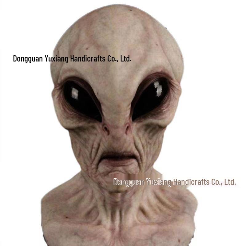 Alien UFO Green Latex Halloween Headgear Mask