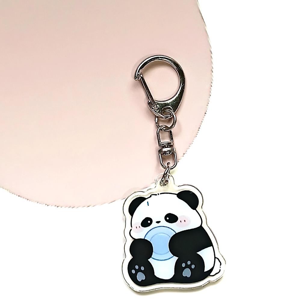 Acrylic Flat 2D Pendant - Multifunctional Hanging Ornament Holiday Car Interior Decoration Keychain Backpack Pendant,Panda Keychain Acrylic Pendant