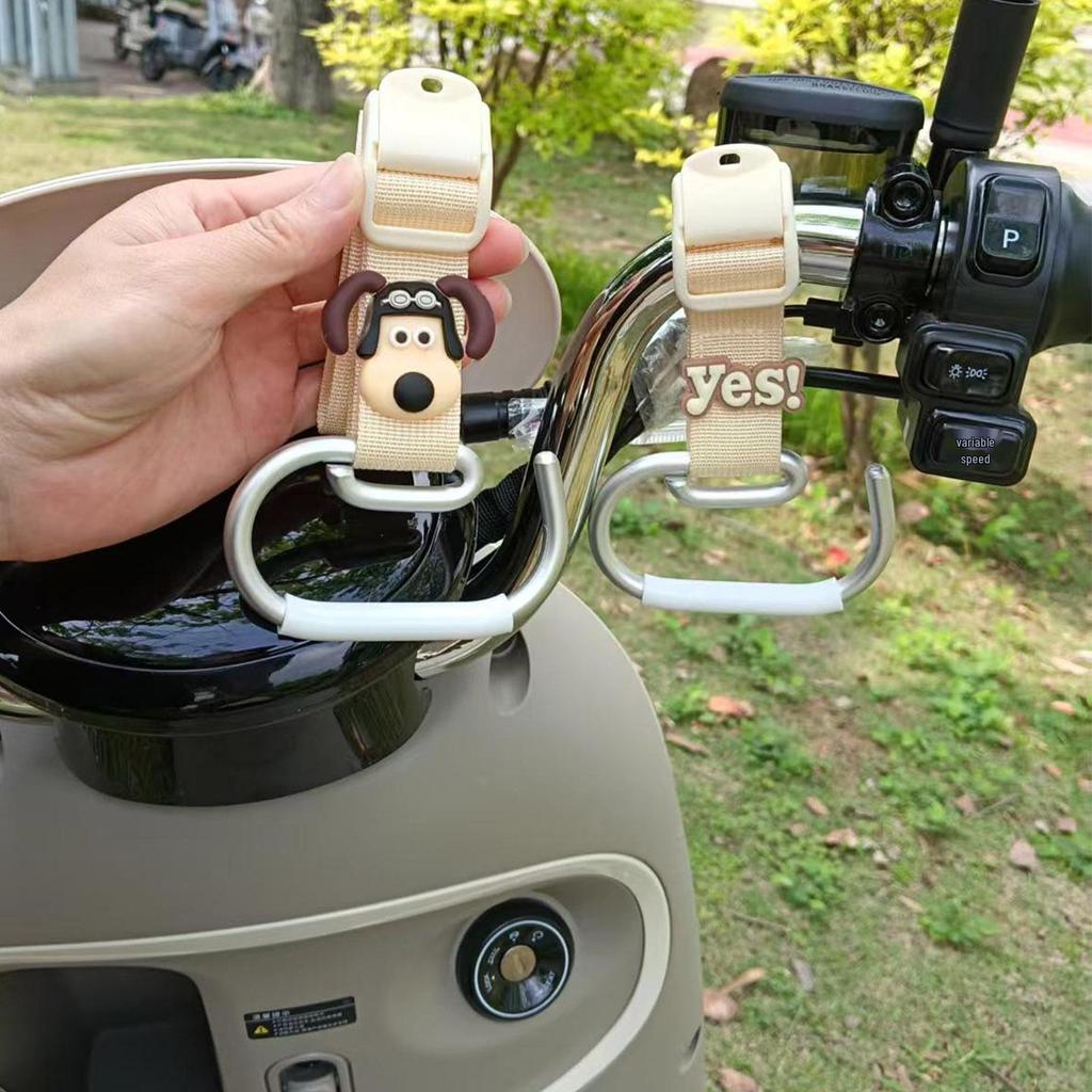Cartoon Electric Scooter Hook: Universal, Strong, Storage Solution for Scooters, Motorcycles, and Strollers