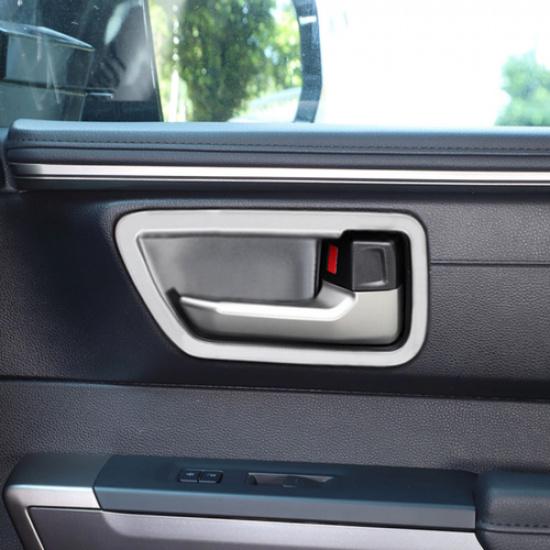 Car Inner Door Handle Bowl Cover Trim For Toyota Tundra -2025 Matte Silver