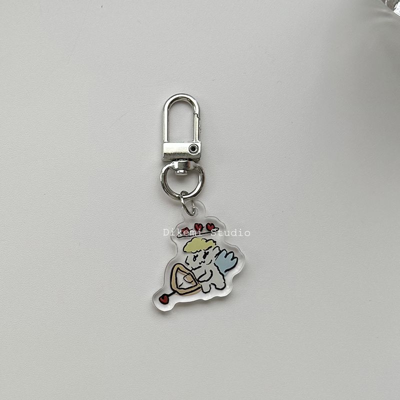 

Стиль Милый Молодежный Сердце Банты Медведь Фейлин Чехол для наушников для Airpods4/3 Беспроводной Bluetooth Чехол для наушников Apple AirPods Pro2 Жесткий Защитный Чехол Apple Airpods Pro Pendant-Door Buckle-Cupid Bear