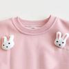 Ropa Infantil Estilo Coreano Sudadera para Niña Invierno Nueva Moda Niños Dibujos Animados Sudadera de Conejo 3D Primavera Otoño Top Informal Uso Diario