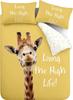3D Animal Giraffe Grasslands Print Bedding Set, Giraffe Duvet Cover and 1/2 Pillowcases, Microfibre Duvet Cover with Zipper