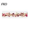 Scrapbooking Washi Tape Floral Tape, Vintage Flower Pattern PET Decorative Reusable for Junk Journal Supplies, Scrapbooking, DIY Crafts, Gift Wrapping