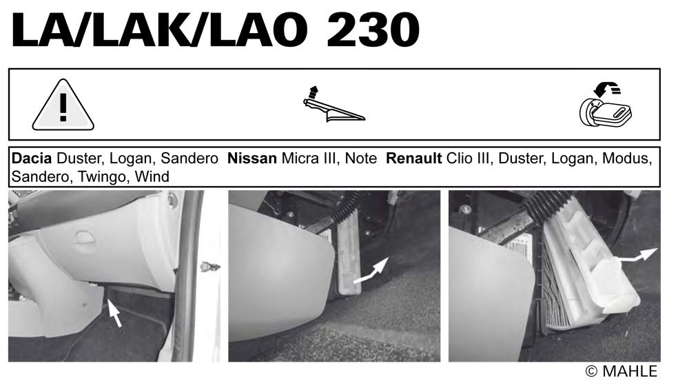 MAHLE Klimaanlagenfilter Anti-Virus (ABA-RK4M RK4MC RF4C ND4F ND4FT NK4M ENK4M) C3002 Anti-Schimmel Desodorierend Pollen PM2.5 Entfernung Echter Filter