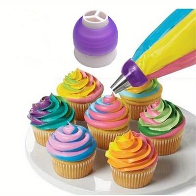 1 Stück Backkuchen, 3 Löcher 3 Farben Creme Spritzbeutel Konverter Dreifarben Spritztüllen Konverter DIY Dekoration