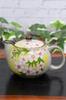 Waza No Kura Stylish Japanese Tableware Kutani Ware Teapot with Cherry Blossom Design and Tea Strainer Ceramic Brand Made In Japan Perfect for