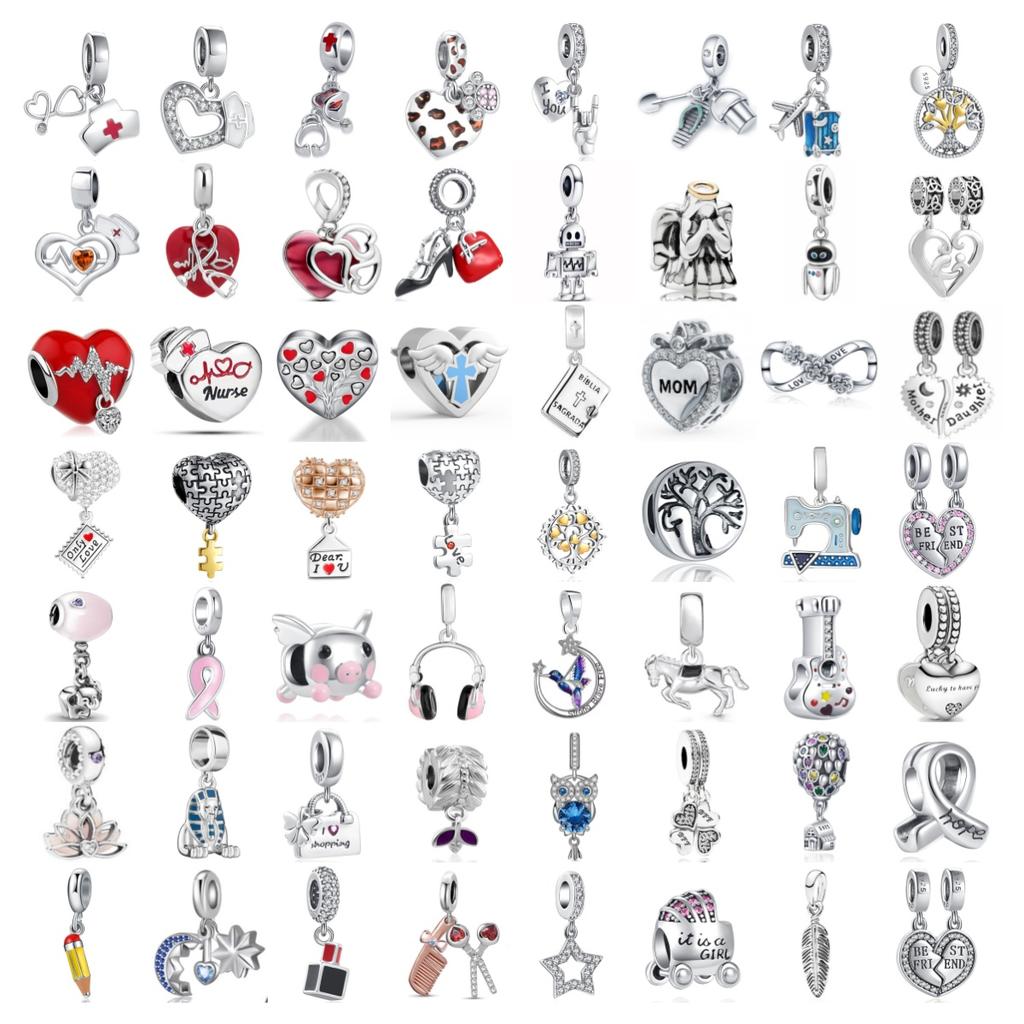 European Copper Love You Gesture Pendant Charm Fit Original Bracelet Jewelry Sparkling Cross Horse Angel Dangle Bead