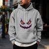 Men's Halloween Print Pullover Hoodie for Holiday Party and Cold