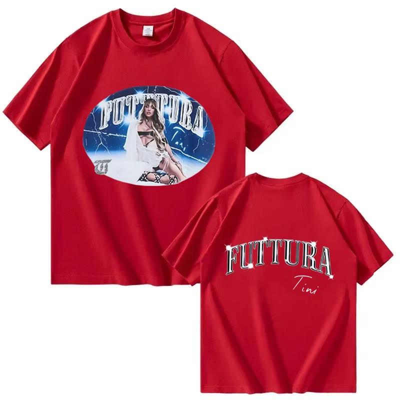 Rapper Tini Stoessel Futtura Album Tour 2026 Hip Hop Crewneck T Shirts Mens Women Fashion Tshirts Short Sleeve Punk Tops Unisex
