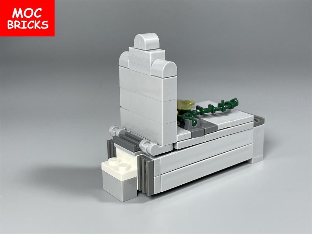 MOC Bricks Moveable Grave Halloween Skeleton Luminous Ghost Assembled Building Blocks Accessories Children's Toys