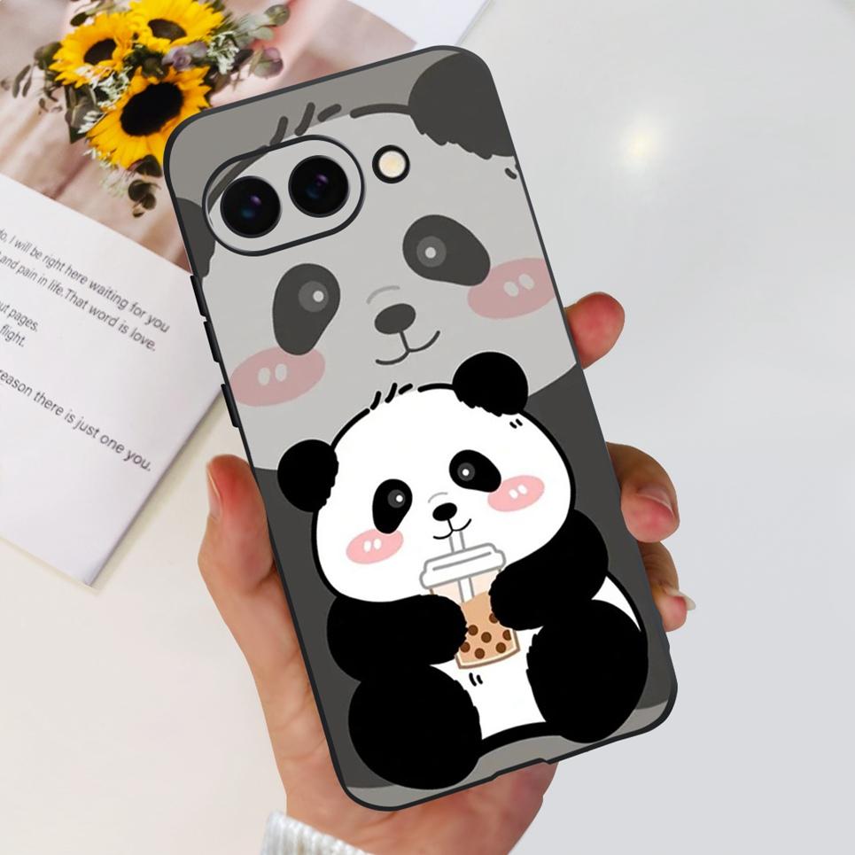 For Google Pixel 9a 9 Pro Phone Case Cool Cartoon Cat Painting Soft Slim Clear TPU Rubber Silicone Back Cover For Google 9 9Pro
