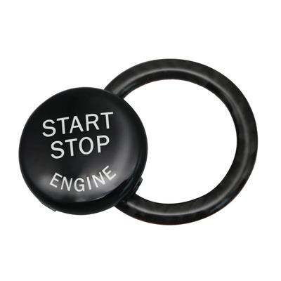 Quick Installation Start Button Cover Interior Decoration Carbon Fiber Front Non-deformation With Ring Anti-corrosion