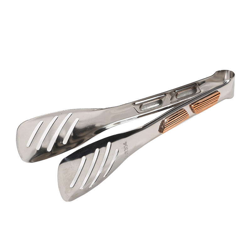 1Pcs Stainless Steel Kitchen Cooking Tongs Grilling Barbeque Brushed Locking Tongs With Ergonomic Grip Barbecue Tongs Clip BBQ Gadget