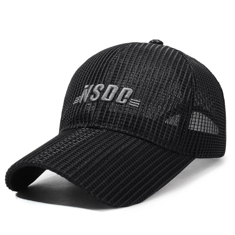 Summer Long Brim Baseball Cap Men's Outdoor Net Sun Hat Breathable Fishing Cap