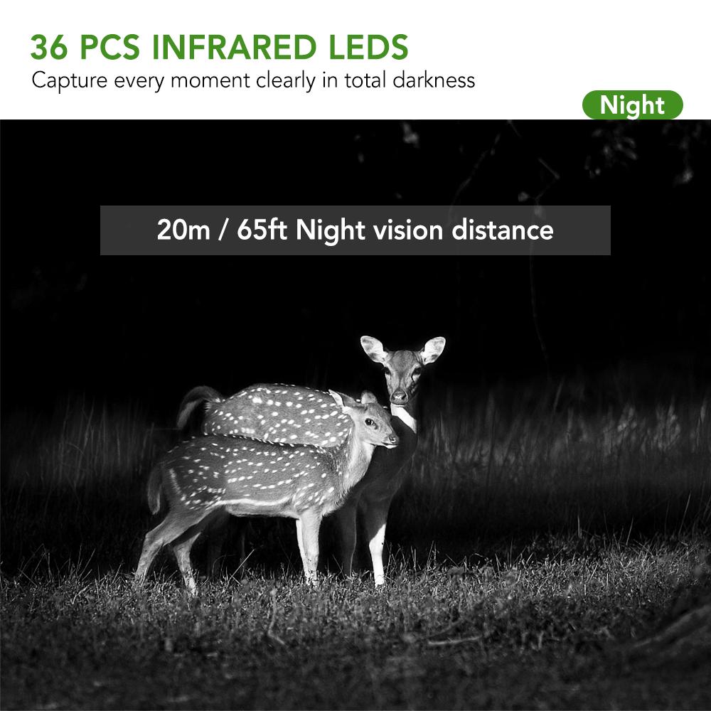 Trail Kamera Wi-fi BT Jagd Kamera 20MP 1080P 120 grad Winkel Outdoor Wasserdicht Infrarot