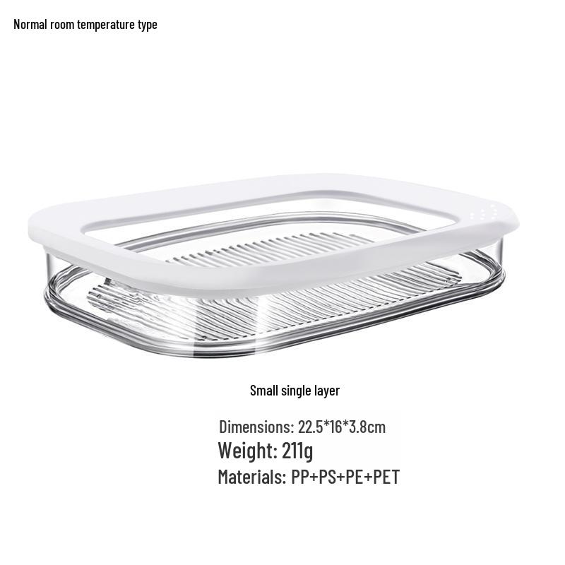 Cross-border Machine Washable Transparent Food-Grade Storage Box with Lid for Kitchen Refrigerators