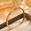 Fashion Twist Chain Stainless Steel Bangle Bracelet for Women Minimalist Vintage Irregular Cuff Bracelets Openable Jewelry Gifts