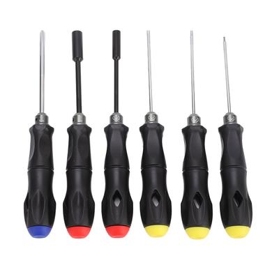 6 Pieces RC Repair Tool Set High Hardness Steel RC Screwdriver Tool Set with Nonslip Handle for RC Cars Helicopter