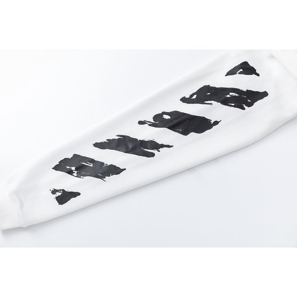 Off-White 2025 Autumn and Winter New Graffiti Arrow Pattern Printed Hooded Sweatshirt for Men and Women