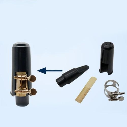 Professional E-flat Alto Saxophone Accessory Set, Protective Cover, Ligature Fasteners, Mouthpiece, and Reed
