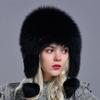 Fox Fur Hats For Women Winter Warm Natural Geniune Real Fur Hats with Earflaps Handsewn Fashionable Bomber Hat Ushanka