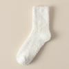 Women's Coral Fleece Mid-Calf Socks - Warm, Thickened, Fleece-Lined, Cold-Resistant for Winter and Home.