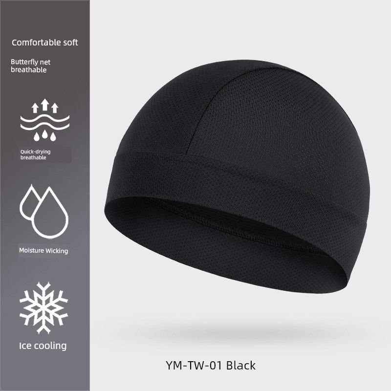 

Ruidong Cross-Border Cycling Hat Sun Protection Sports Cap Outdoor Sports Ice Silk Mesh Cap Motorcycle Helmet YM-TW-01 Black One size