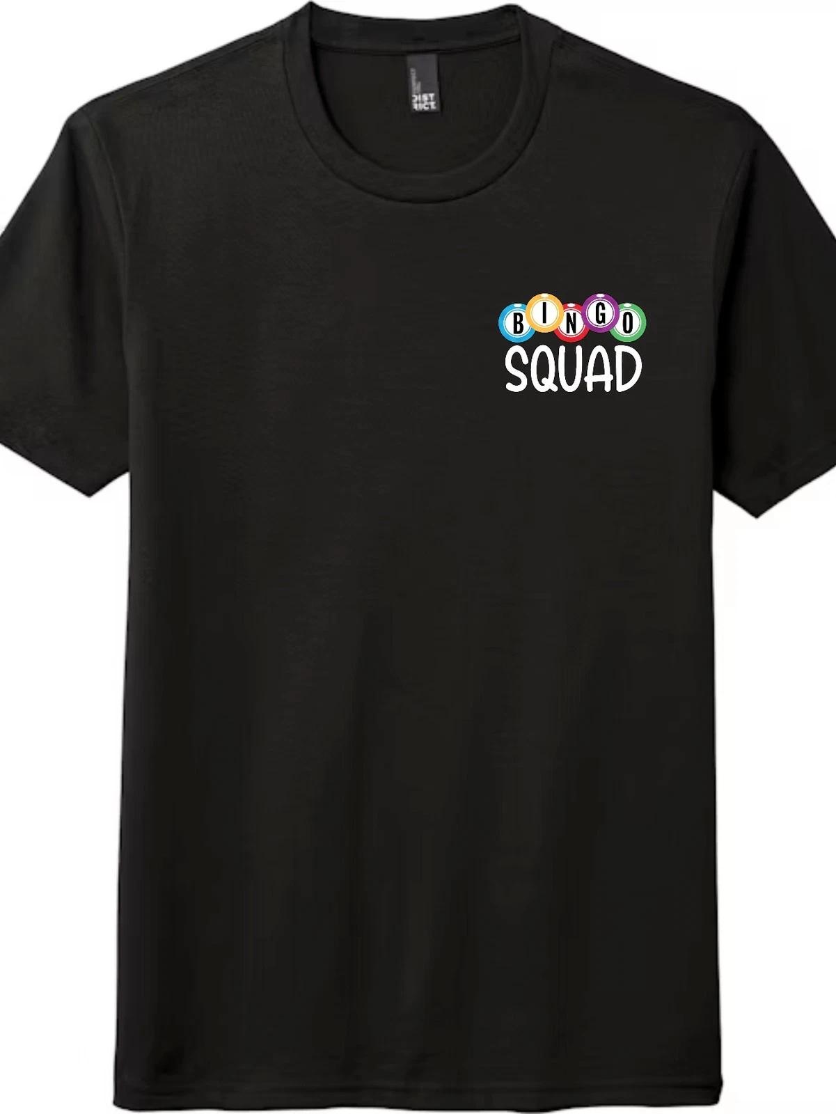 Unisex Bingo Squad Pocket Print kids boys T-Shirt Funny Bingo Player Team Graphic kids boy kids boy tee 130