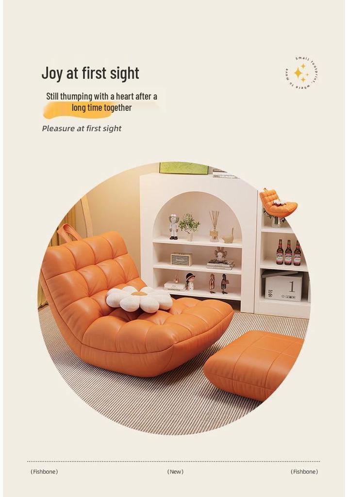 Caterpillar Single Sofa: Recline, Relax, Sleep—Ideal for Bedroom, Balcony, or Lounge Chair Use.