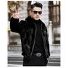 Men Loose Warm Winter Faux Mink Fur Pu Leather Jacket Coat