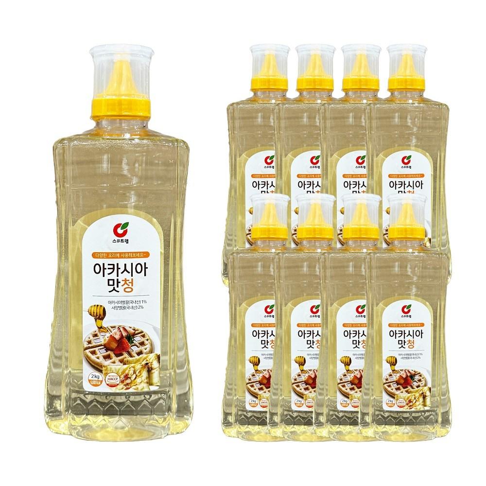 Food All Market Sweet Well Acacia Flavored Syrup 2kg Tube One Box 2kg x 9ea 9 pcs