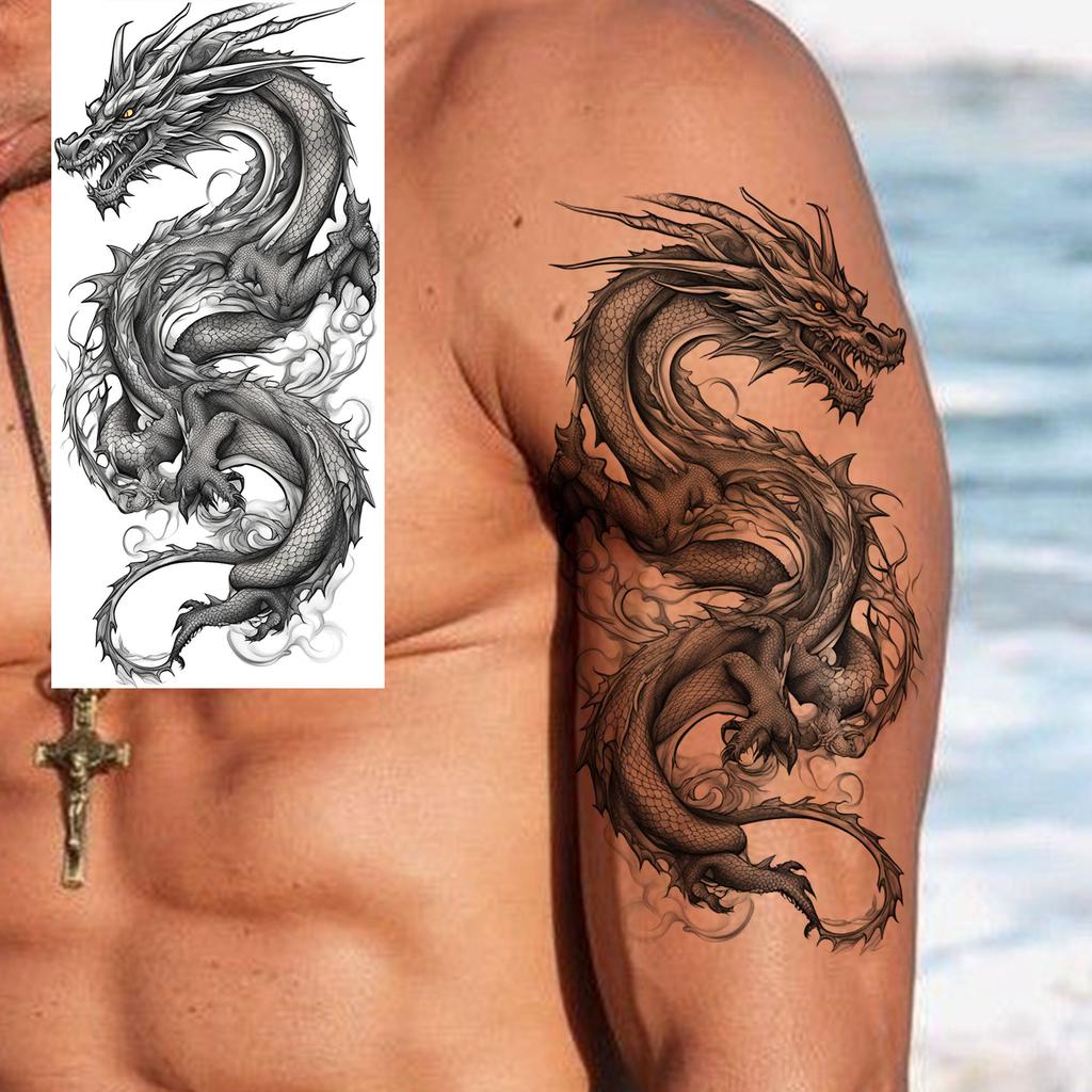 1 Sheet Creative Lion Tiger Family Temporary Tattoos Realistic Eagle Owl Animals Tatoos Waterproof Fake Tattoo Sticker Last Long