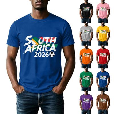 Unisex Soccer Fan Jersey South Africa 2026 Support Shirt Casual Short Sleeve Top for Football Events and Sports Activities