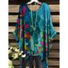 Bohemian Floral Graphic Vintage Women's Bohemian Floral 3D Print T-Shirt Short Sleeve Round Neck Casual Vibrant