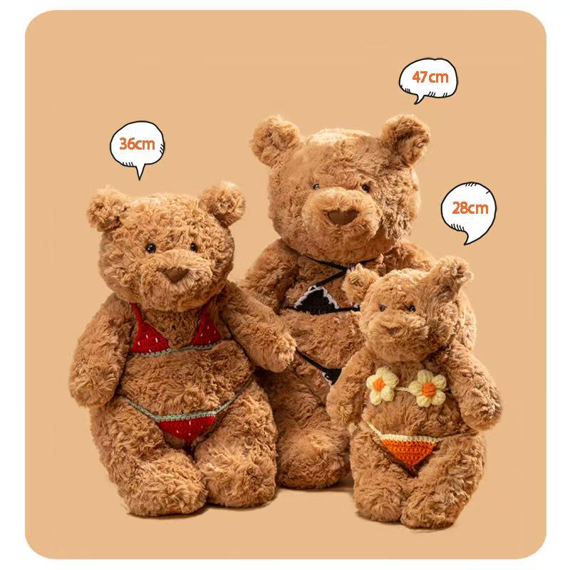 28/36/40cm Simulation New High Quality Sexy Bikini Bear Doll Stuffed Plush Toy Cartoon Anime Cute Pillow Gift for Friends Fun Doll