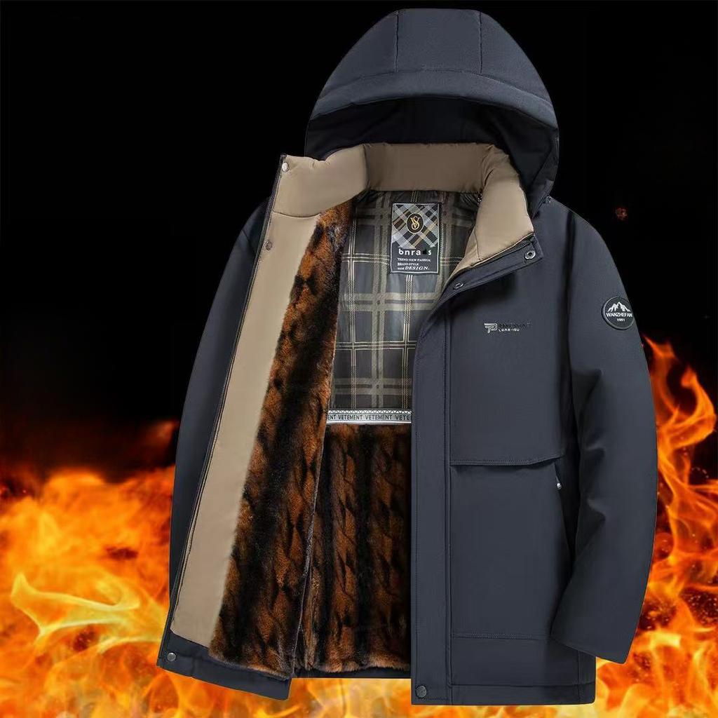 Middle-aged Men's Padded Jacket, Dad's Grandfather's Winter Men's Padded Jacket