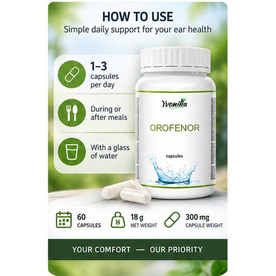 Orofenor – Ear Comfort and Circulation Support, 60 Capsules