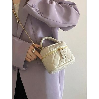 Nový mini prošívaný řetízek Diamond kostkovaný dámská crossbody kabelka Módní mini designová kabelka Vysoce kvalitní PU dámská malá kabelka