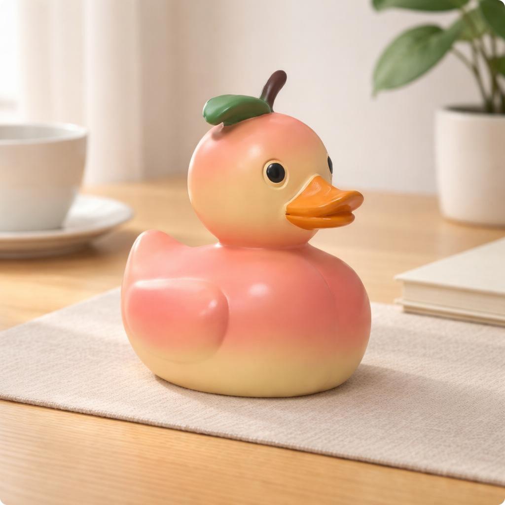 6 Pieces Fruit Duck Figurine Creative Fruit Duck Statue Colorful Vibrant Colors for Tabletop