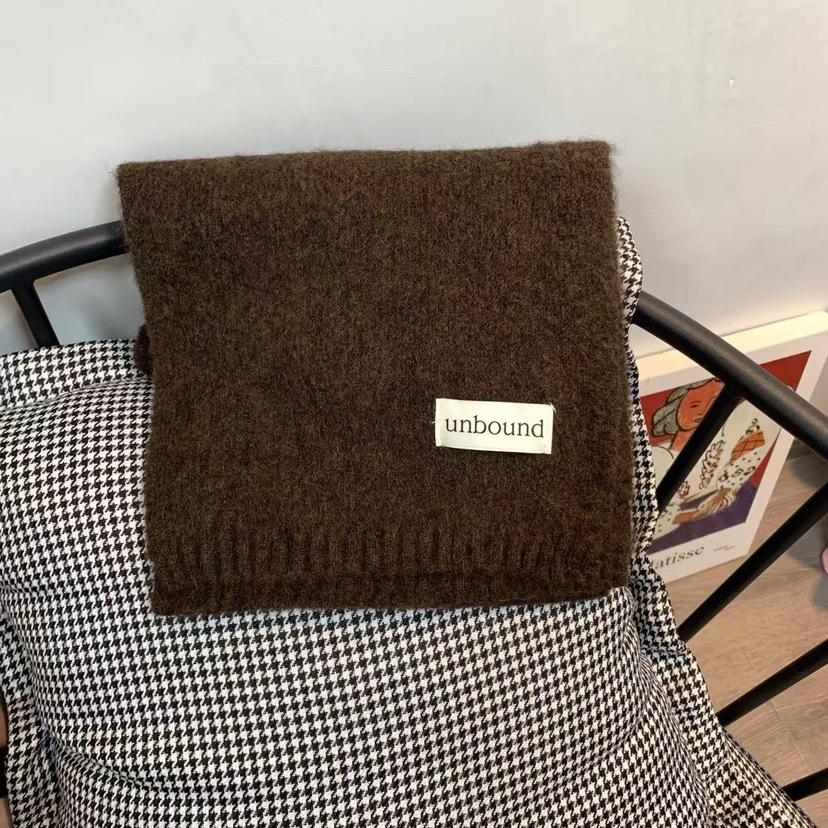 Highly Recommended! Korean Dongdaemun Knitted Wool-Blend Scarf - Winter Solid Color Korean Style Neckwear
