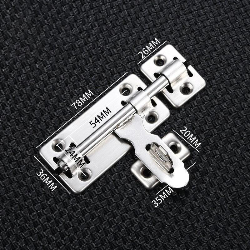 

4-8Inch Door Lock Stainless Steel Barrel Bolt Latch Padlock Clasp Set Brushed For Locking Door Window Drawer Cupboard
