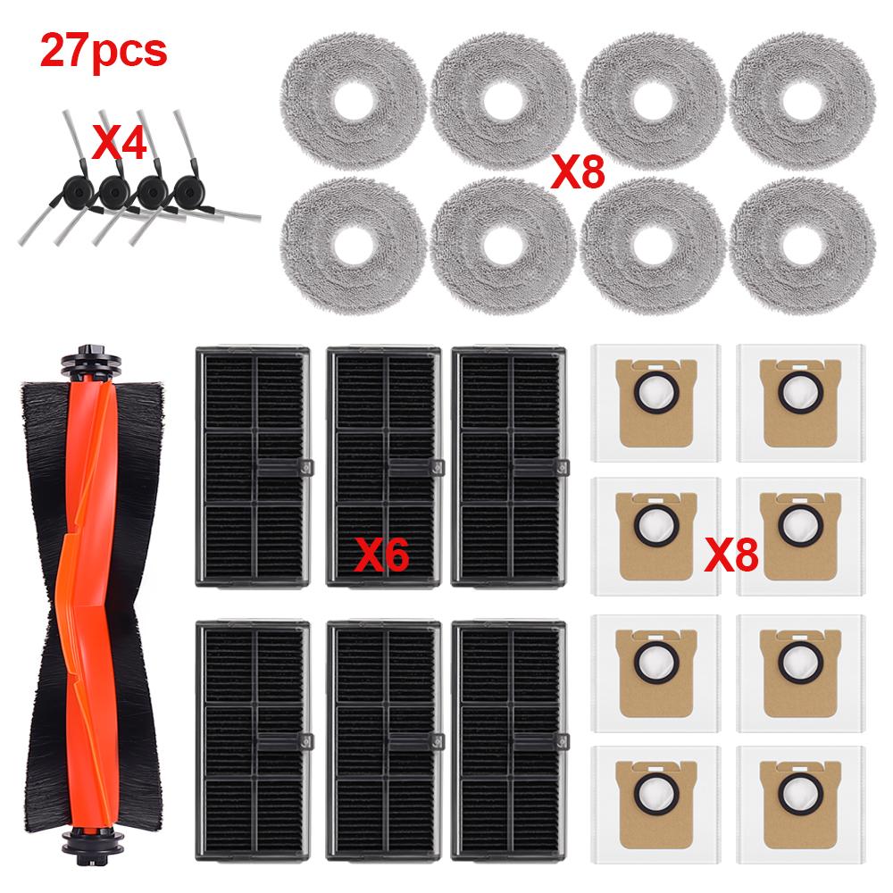 Fit For Xiaomi Mijia M40 D110CN Robot Vacuum Spare Parts Main Side Hair Cut Brush Hepa Filter Mop Cloth Dust Bag Accessories