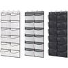 Usoway Wall-Mounted Sundries Shoe Organizer Hanging Storage Rack Mesh Pocket Clear Over The Door Storage Box Fabric Closet Bag Mesh Pockets Shoe