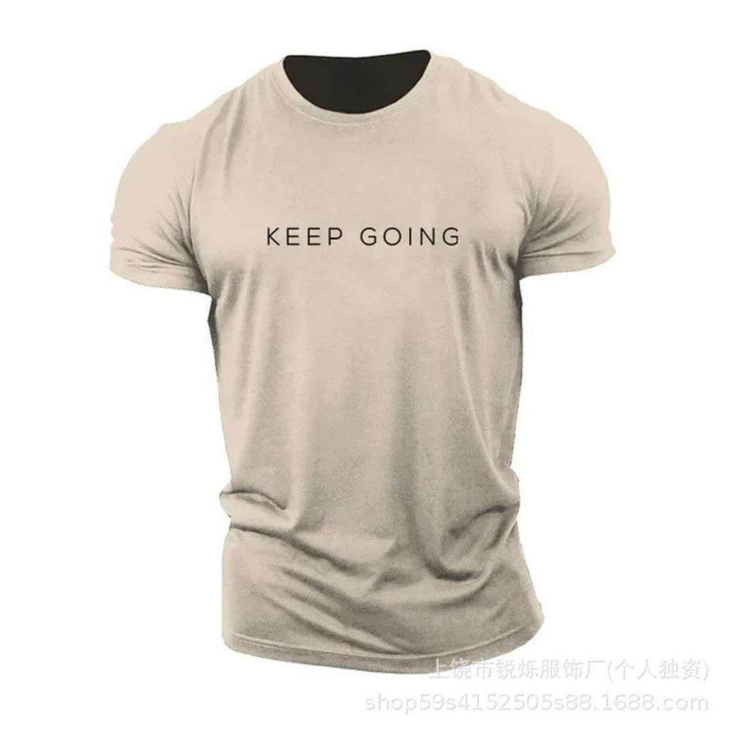 Men's casual fitness T-shirt, breathable for sports, running, and outdoor activities