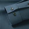 3A Antibacterial, Antistatic, and Far Infrared: Thick Knitted Striped Warm Shirt with Velvet for Men, Long Sleeve
