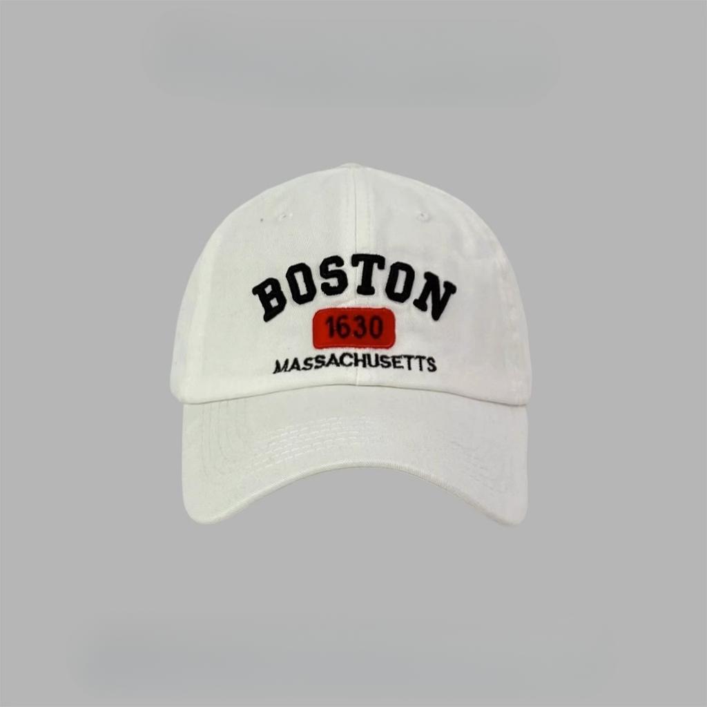 American Retro Baseball Cap Women's Embroidered Letters Showing Face Small Duckling Cap Deep Top Wide Hat Big Brim Big Head Versatile Hat