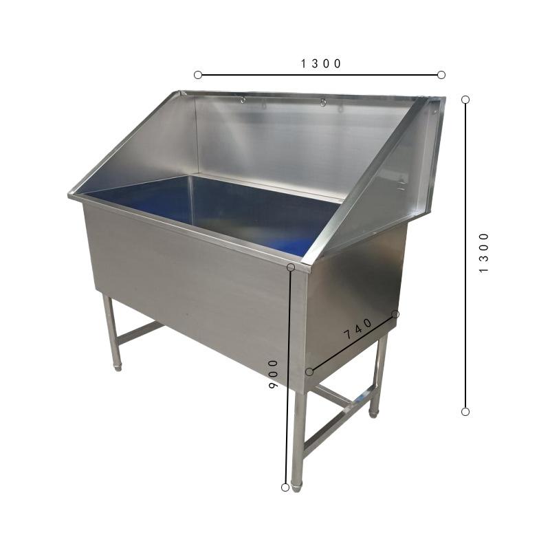 

Басейн для миття домашніх тварин з нержавіючої сталі, Підйомний басейн для купання собак з протиковзкими педалями, Універсальна станція для купання собак і кішок, Зручний