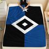 1PC Hamburger SV Patterned Flannel Blanket Suitable For All Seasons for Home Decor Warmth and Comfort Gifts Holiday Present