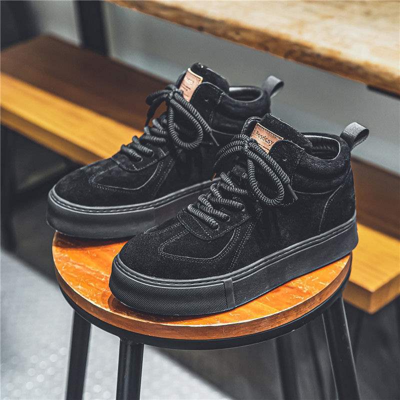 Мужские туфли на доске в британском стиле, новая осенне-зимняя коллекция, ретро высокие кеды, спортивная и повседневная обувь, короткие ботинки, полувысокие рабочие мужские ботинки 41